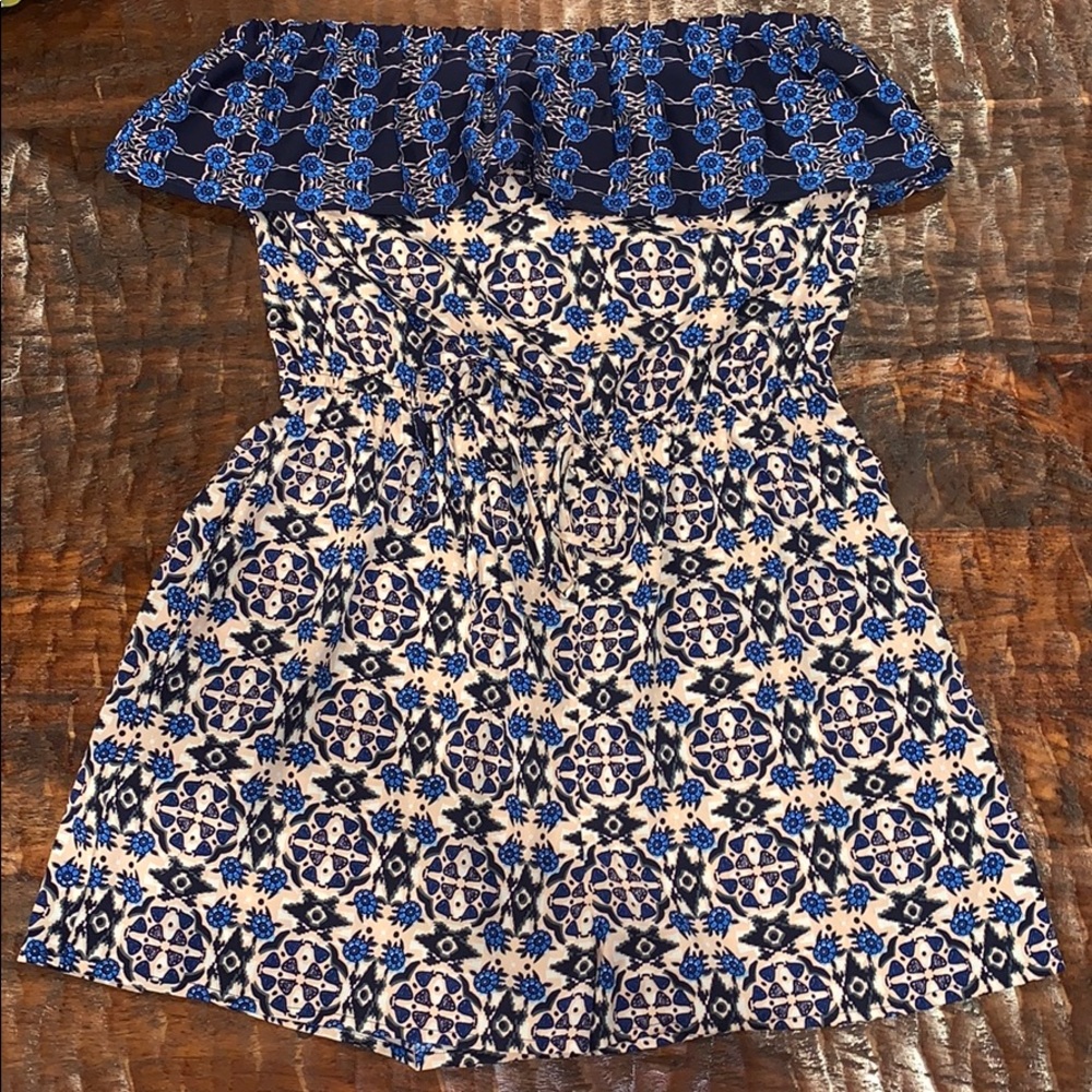 Floral Strapless Romper